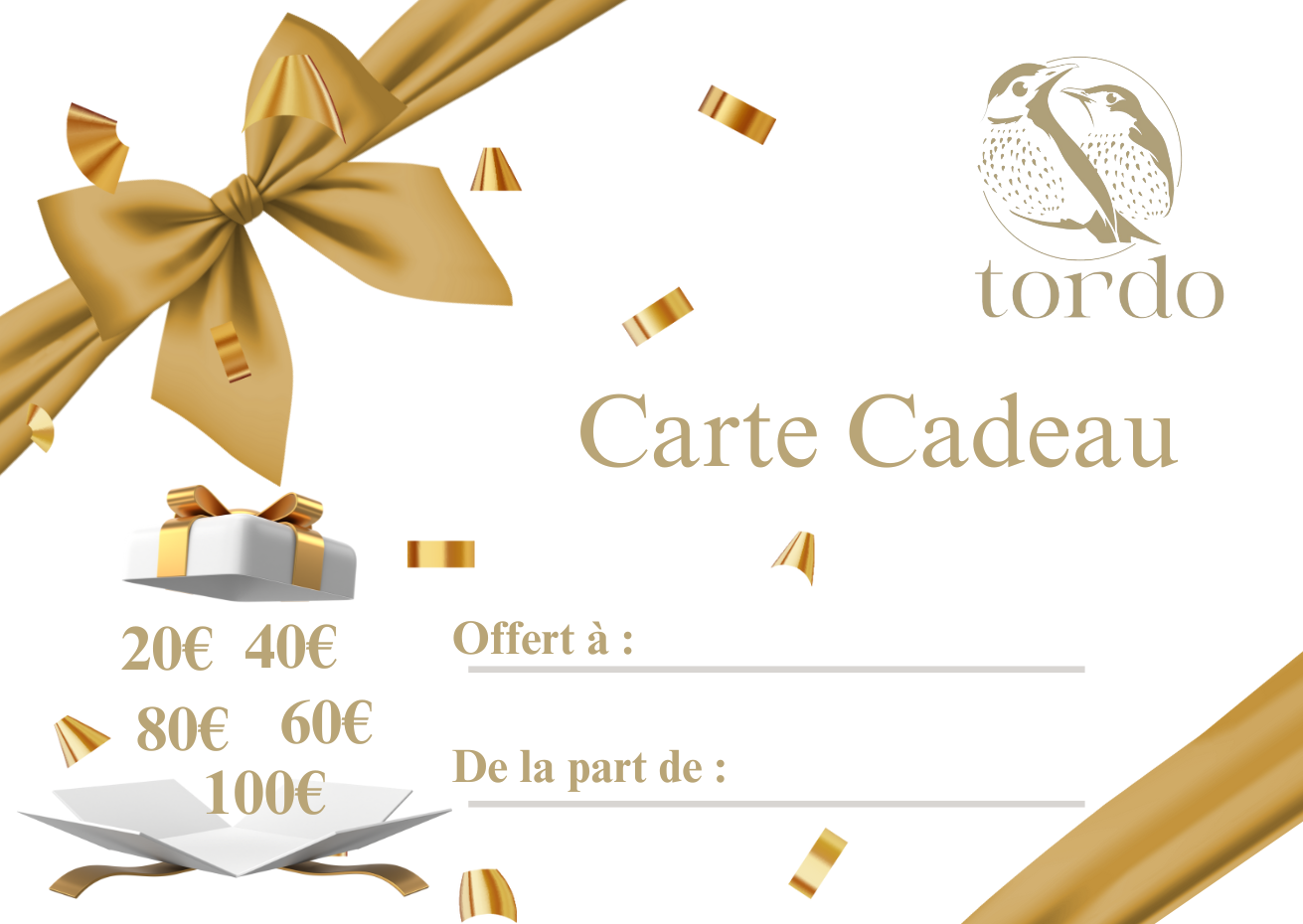 Carte Cadeau Tordo